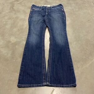 Ariat REAL Denim Women's Bootcut Jeans Medium Wash Embellished Pockets Size 30